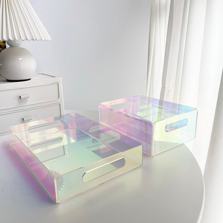 Desk office desktop organizer Tray Clear Cosmetic Storage Collection Container Acrylic Makeup storage drawers