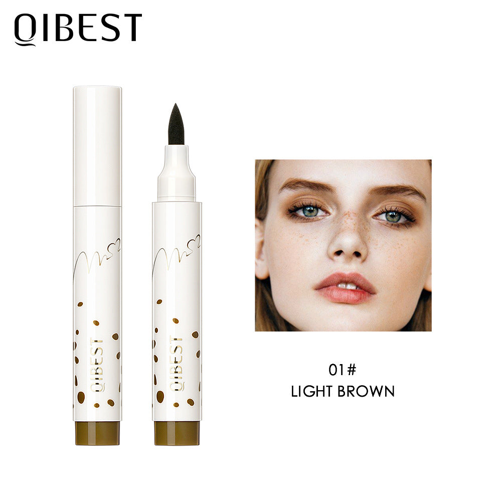 QIBEST Freckle Pen Natural Simulation Freckle Pen Color Development Waterproof Easy To Color Do Not Take Off Makeup Spot Pen Eyeliner