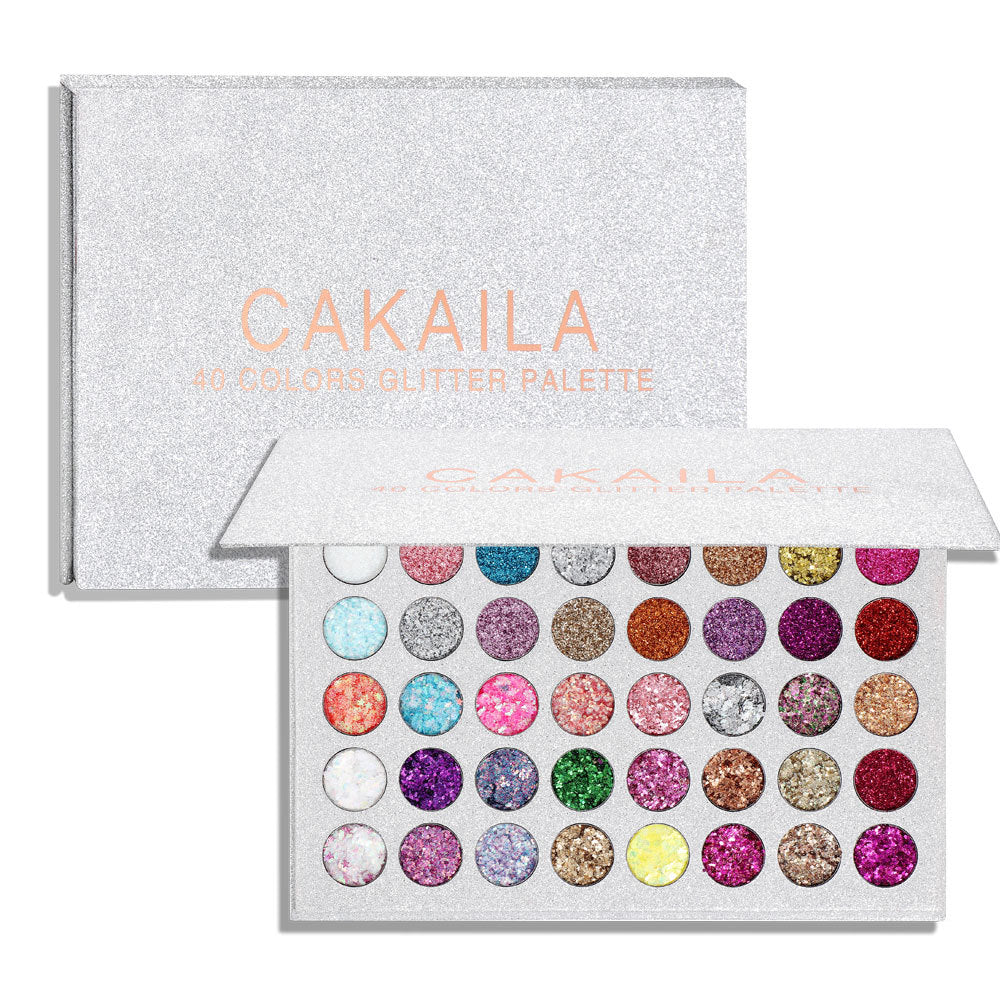 CAKAILA  40 Colors Eye Shadow Gold Powder Glitter Curry Cream Diamond Glitter Eyeshadow Palette