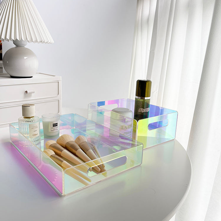 Desk office desktop organizer Tray Clear Cosmetic Storage Collection Container Acrylic Makeup storage drawers